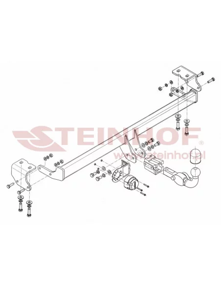 Hak holowniczy Steinhof T-131 do Toyota Auris Hybrid Hak holowniczy Steinhof T-131 do Toyota Auris Hybrid
