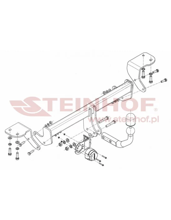Hak holowniczy Steinhof T-108 do Toyota Auris Hybrid