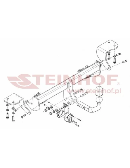 Hak holowniczy Steinhof T-108 do Toyota Auris Hybrid