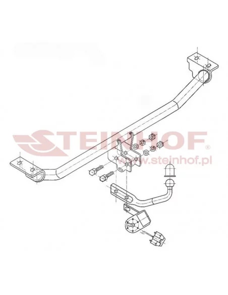 Hak holowniczy Steinhof T-100 do Toyota Avensis