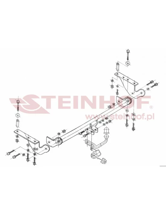 Hak holowniczy Steinhof T-104 do Toyota Avensis Hak holowniczy Steinhof T-104 do Toyota Avensis
