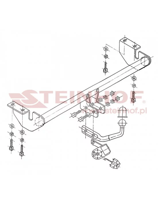 Hak holowniczy Steinhof T-102 do Toyota Avensis