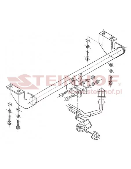 Hak holowniczy Steinhof T-102 do Toyota Avensis