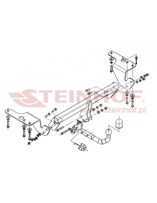 Hak holowniczy Steinhof T-098 do Toyota Avensis Hak holowniczy Steinhof T-098 do Toyota Avensis