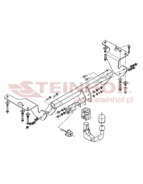 Hak holowniczy Steinhof T-099 do Toyota Avensis