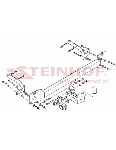 Hak holowniczy Steinhof T-106 do Toyota Camry Hak holowniczy Steinhof T-106 do Toyota Camry