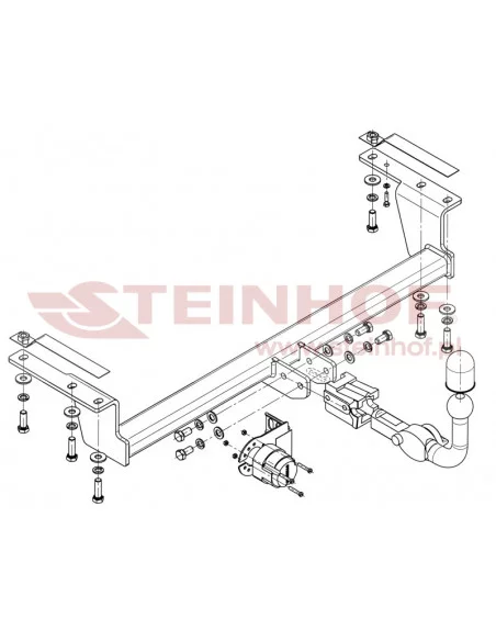 Hak holowniczy Steinhof T-127 do Toyota Corolla Hak holowniczy Steinhof T-127 do Toyota Corolla