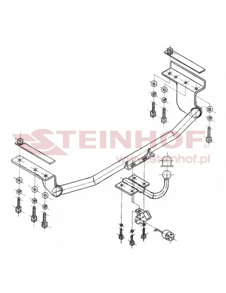 Hak holowniczy Steinhof T-122 do Toyota Corolla