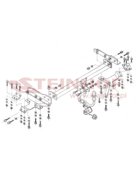 Hak holowniczy Steinhof T-124 do Toyota Corolla Verso
