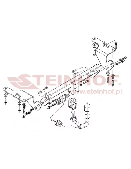 Hak holowniczy Steinhof T-097 do Toyota Corolla