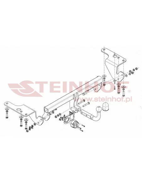 Hak holowniczy Steinhof T-128 do Toyota Corolla