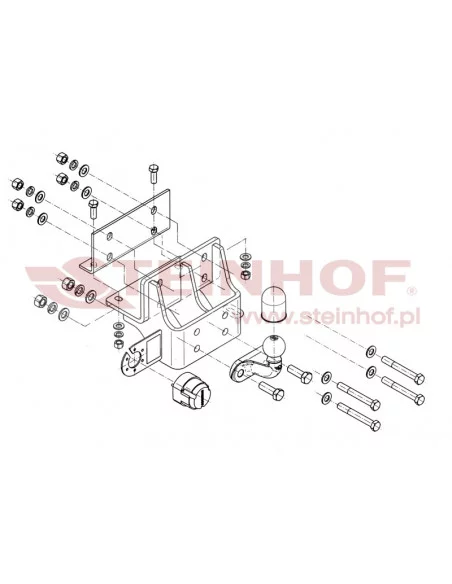 Hak holowniczy Steinhof T-148 do Toyota Hilux Hak holowniczy Steinhof T-148 do Toyota Hilux