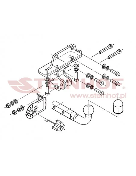 Hak holowniczy Steinhof T-163 do Toyota Land Cruiser