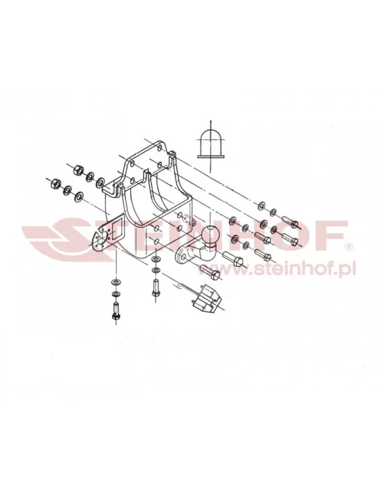 Hak holowniczy Steinhof T-165 do Toyota Land Cruiser