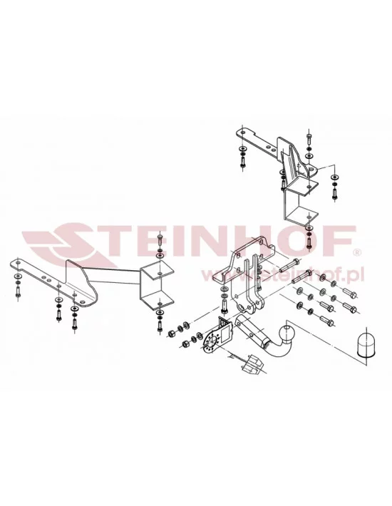 Hak holowniczy Steinhof T-168 do Toyota Land Cruiser