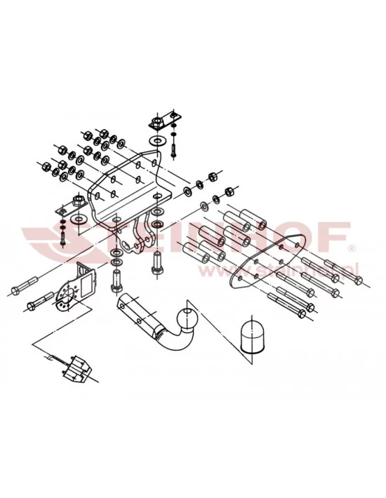 Hak holowniczy Steinhof T-170 do Toyota Land Cruiser