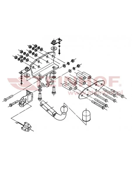 Hak holowniczy Steinhof T-170 do Toyota Land Cruiser