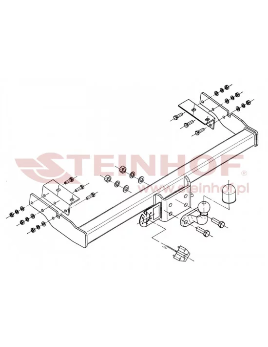 Hak holowniczy Steinhof T-185 do Toyota RAV4