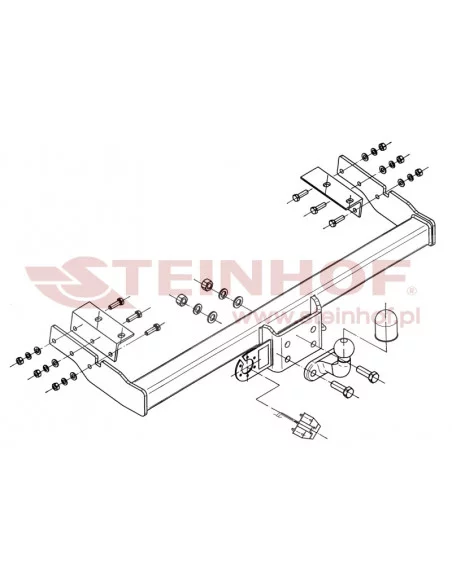 Hak holowniczy Steinhof T-185 do Toyota RAV4