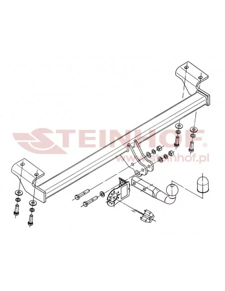 Hak holowniczy Steinhof T-186 do Toyota RAV4 Hak holowniczy Steinhof T-186 do Toyota RAV4