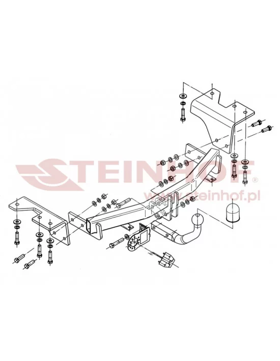 Hak holowniczy Steinhof T-210 do Toyota Verso Hak holowniczy Steinhof T-210 do Toyota Verso
