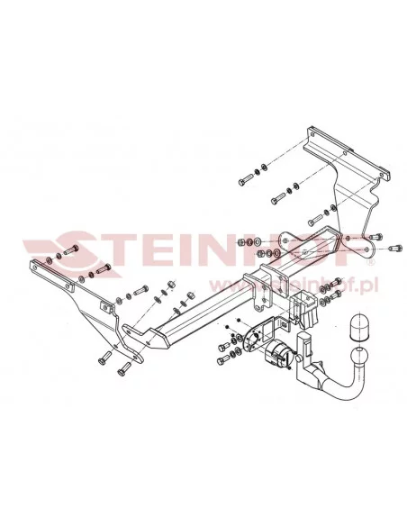 Hak holowniczy Steinhof T-213 do Toyota Verso S Hak holowniczy Steinhof T-213 do Toyota Verso S