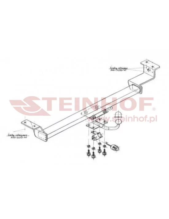 Hak holowniczy Steinhof T-220 do Toyota Yaris