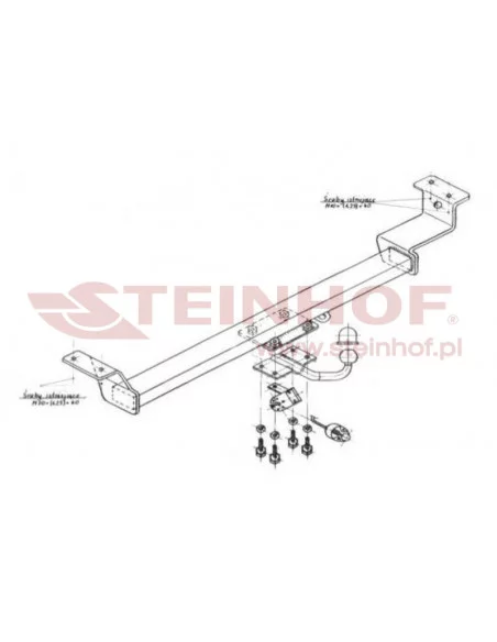 Hak holowniczy Steinhof T-220 do Toyota Yaris