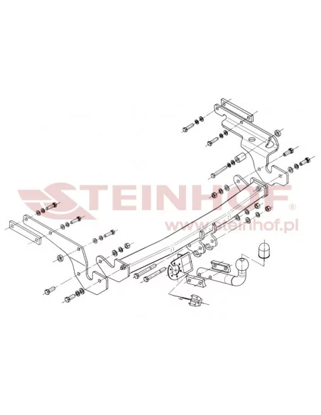 Hak holowniczy Steinhof T-224 do Toyota Yaris