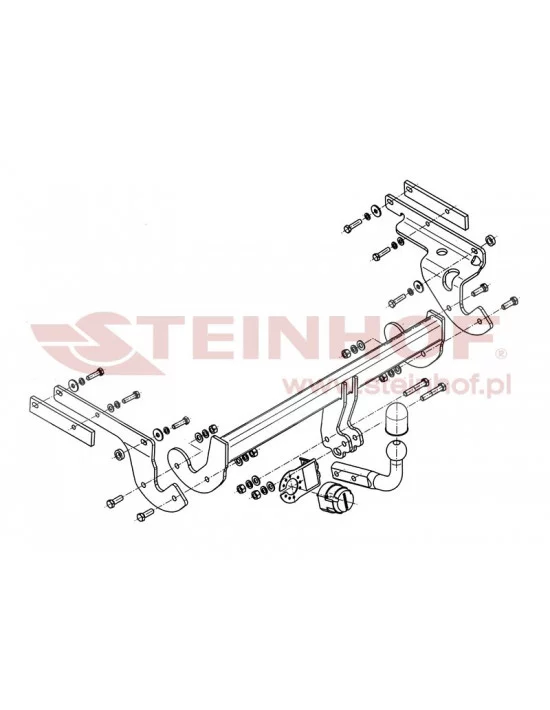 Hak holowniczy Steinhof T-227 do Toyota Yaris
