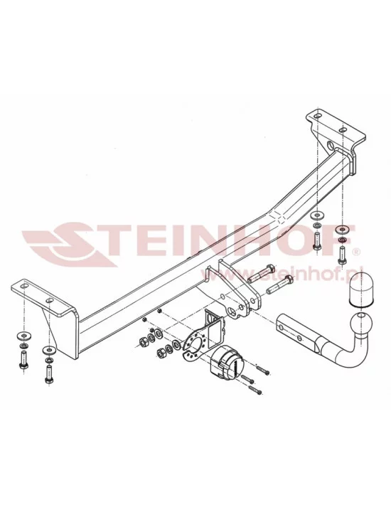 Hak holowniczy Steinhof T-229 do Toyota Yaris Verso Hak holowniczy Steinhof T-229 do Toyota Yaris Verso