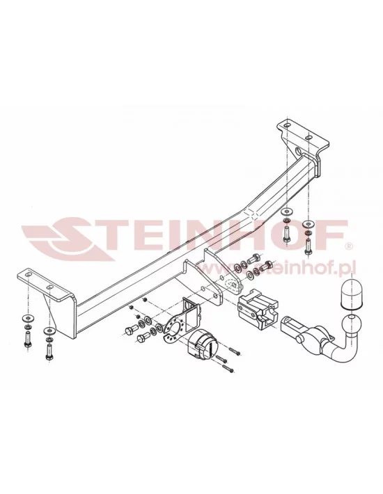 Hak holowniczy Steinhof T-230 do Toyota Yaris Verso Hak holowniczy Steinhof T-230 do Toyota Yaris Verso