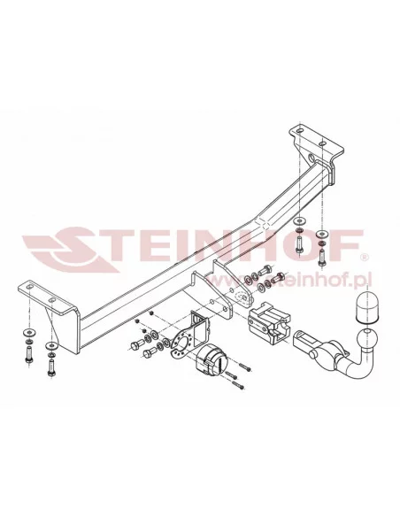 Hak holowniczy Steinhof T-230 do Toyota Yaris Verso Hak holowniczy Steinhof T-230 do Toyota Yaris Verso