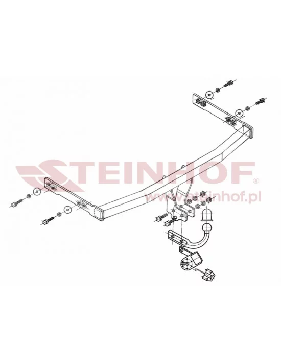 Hak holowniczy Steinhof V-056 do Volkswagen Bora Hak holowniczy Steinhof V-056 do Volkswagen Bora