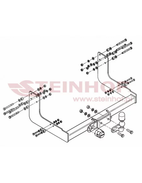 Hak holowniczy Steinhof M-226 do Volkswagen LT Hak holowniczy Steinhof M-226 do Volkswagen LT