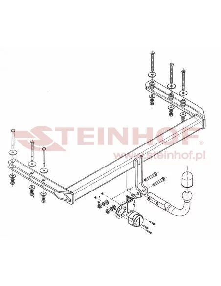 Hak holowniczy Steinhof V-145 do Volkswagen Passat
