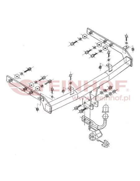 Hak holowniczy Steinhof V-135 do Volkswagen Sharan