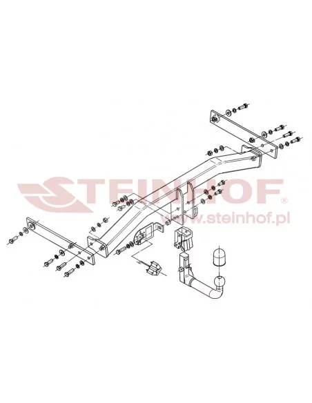 Hak holowniczy Steinhof V-129 do Volkswagen Tiguan