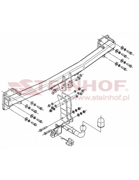 Hak holowniczy Steinhof A-092 do Volkswagen Touareg