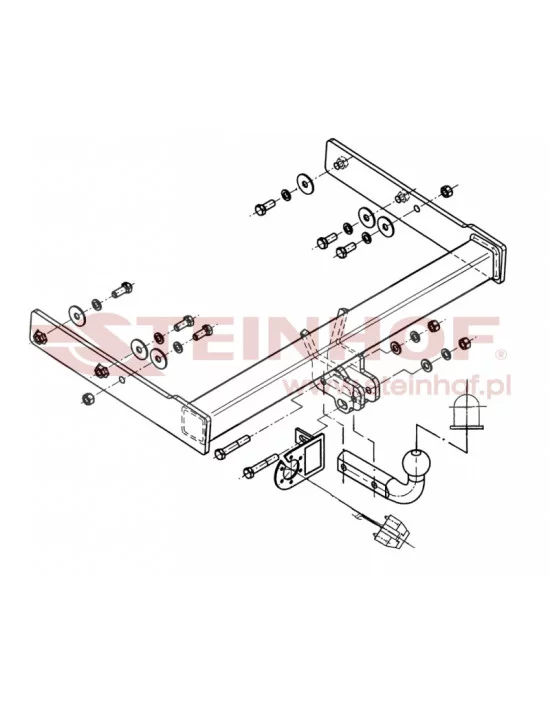 Hak holowniczy Steinhof V-125 do Volkswagen Transporter