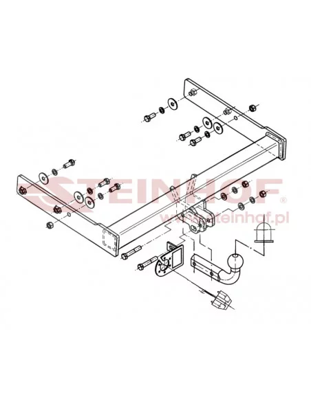 Hak holowniczy Steinhof V-125 do Volkswagen Transporter