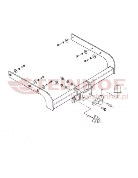 Hak holowniczy Steinhof V-124 do Volkswagen Transporter