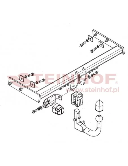 Hak holowniczy Steinhof V-297 do Volvo S80