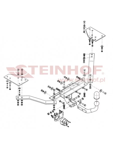 Hak holowniczy Steinhof V-282 do Volvo V50 Hak holowniczy Steinhof V-282 do Volvo V50