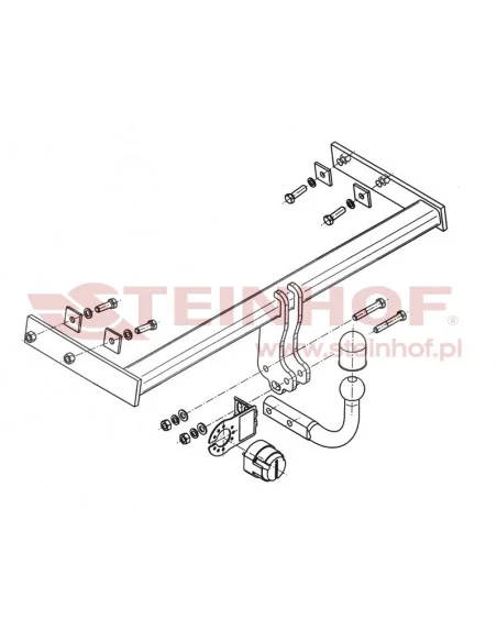Hak holowniczy Steinhof V-296 do Volvo V70