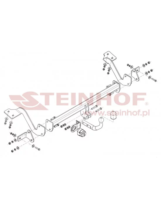 Hak holowniczy Steinhof C-023 do Toyota ProAce City Verso Hak holowniczy Steinhof C-023 do Toyota ProAce City Verso