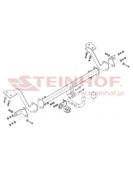 Hak holowniczy Steinhof C-023 do Toyota ProAce City Verso Hak holowniczy Steinhof C-023 do Toyota ProAce City Verso