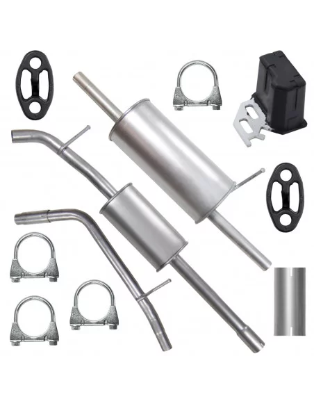 Zestaw tłumików Dacia Logan 1 I 12.2003-12.2012 1.4 1.6 Sedan