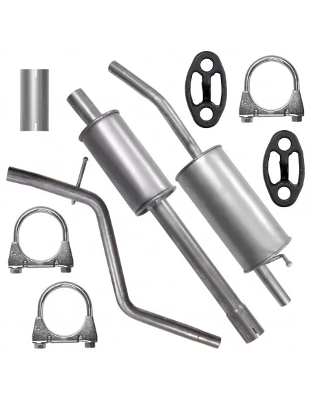 Zestaw tłumików Dacia Sandero / Sandero Stepway 1 I 12.2007-06.2013 1.4 1.6 Hatchback 2WD