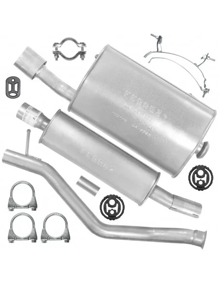 Zestaw tłumików Peugeot 206 CC 01.1998-12.2009 2.0 CC Cabrio